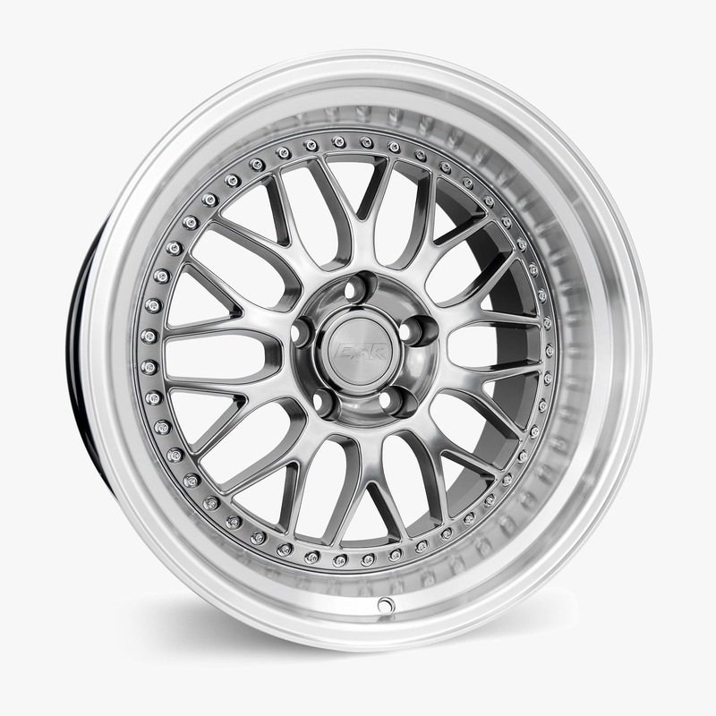 ESR Wheels SR1 17″ 5×120 (Custom Drill) Hyper Black w/ Machined Lip (NLA)