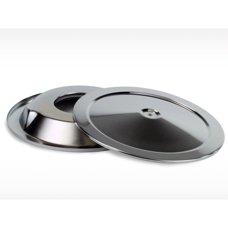 aFe MagnumFLOW Air Filters Round Racing A/F Chrome Top & Base 14 w/7/8 Drop