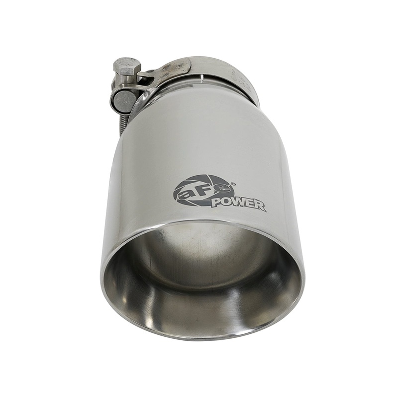 aFe MACH Force-Xp Universal 304 SS Single-Wall Clamp-On Exhaust Tip – Polished