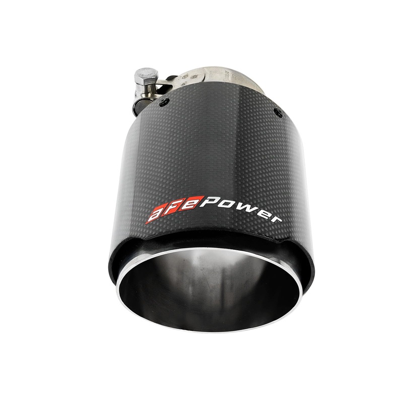aFe MACH Force-Xp 409 SS Clamp-On Exhaust Tip 2.5in. Inlet / 4in. Outlet / 7in. L – Carbon