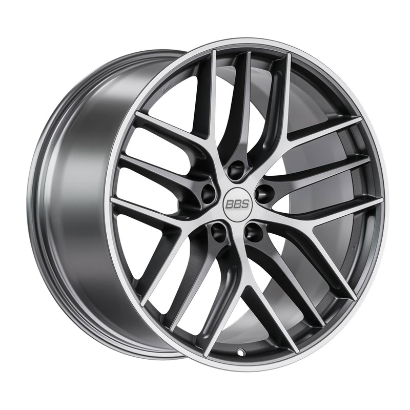 BBS CC-R 20″ 5×120 Satin Graphite Diamond Cut Polished Rim