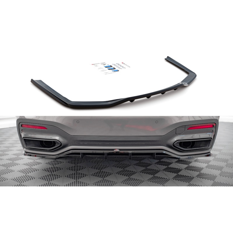 Maxton Design Central Rear Splitter (With Vertical Bars) BMW 7 M-Pack G11 Facelift