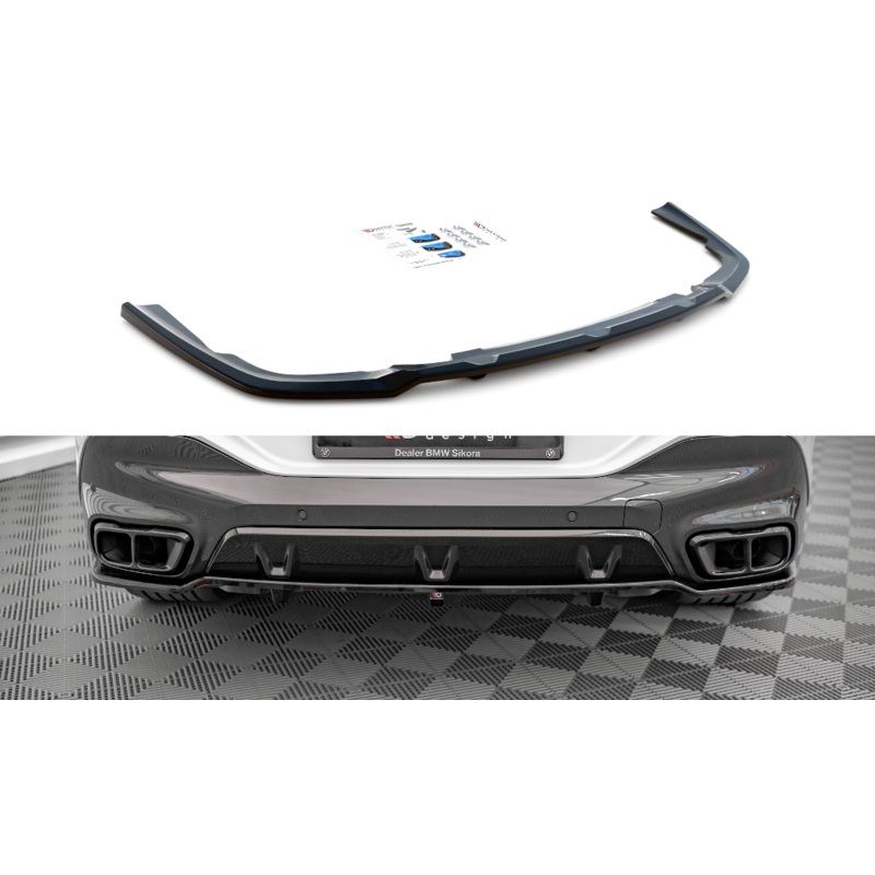 Maxton Design Central Rear Splitter (With Vertical Bars) BMW X6 M-Pack G06