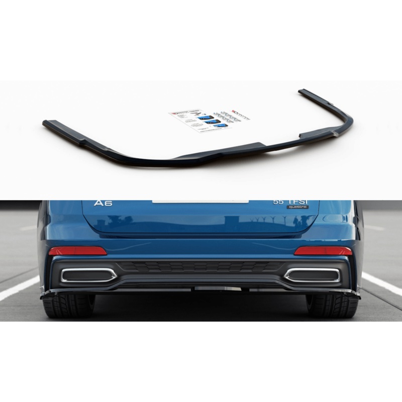 Maxton Design Central Rear Splitter Audi A6 S-Line Avant / Sedan C8