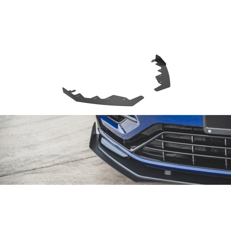 Maxton Design Front Splitter Flaps VW Golf 7 R / R-Line Facelift