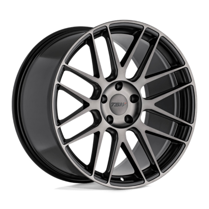 TSW Cast Nord 20″ 5×114.3 Semi Gloss Black Milled-Machined Dark Tint Face