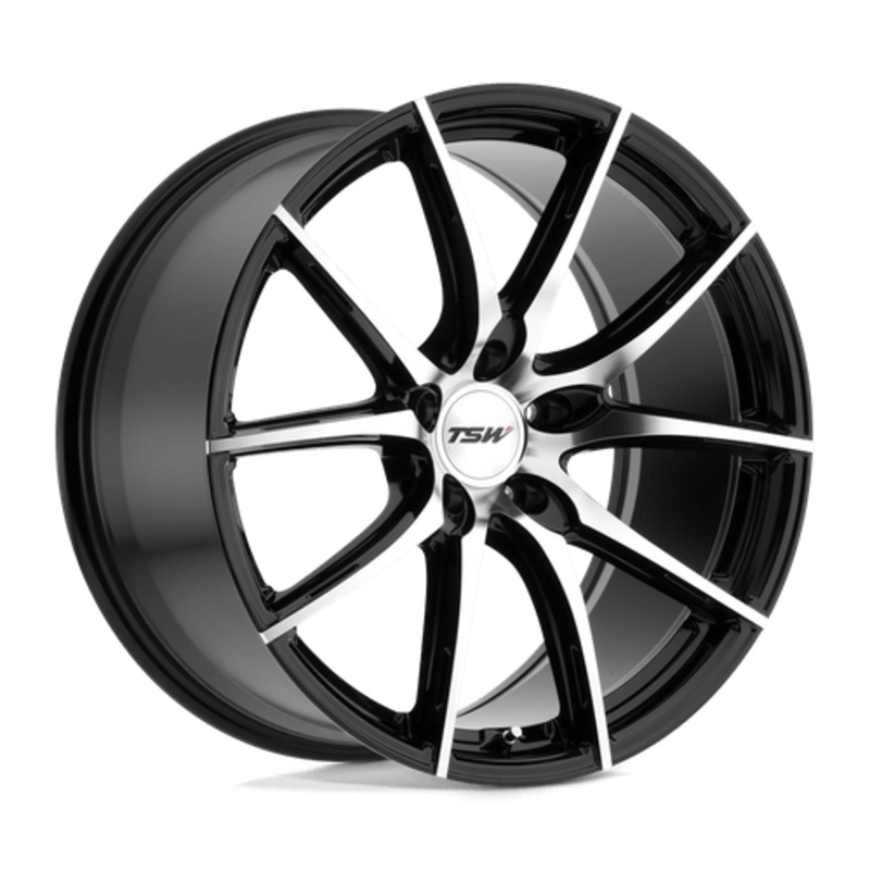 TSW Cast Sprint 18″ 5×112 Gloss Black W/ Mirror Cut Face (NLA)