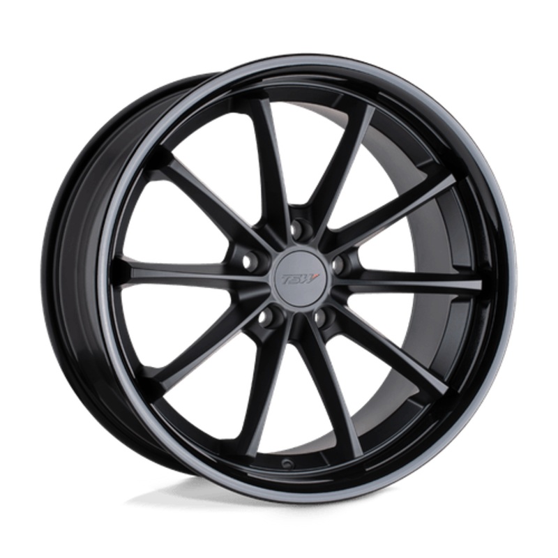 TSW Cast Sweep 19″ 5×120 Matte Black W/ Gloss Black Lip
