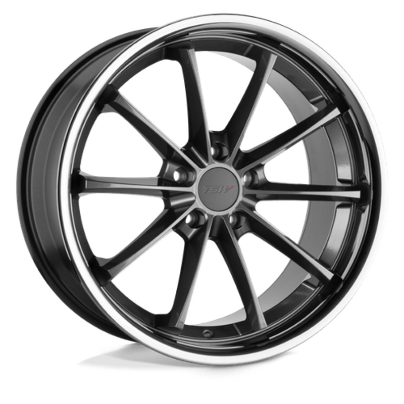 TSW Cast Sweep 20″ 5×112 Gloss Gunmetal W/ Stainless Lip