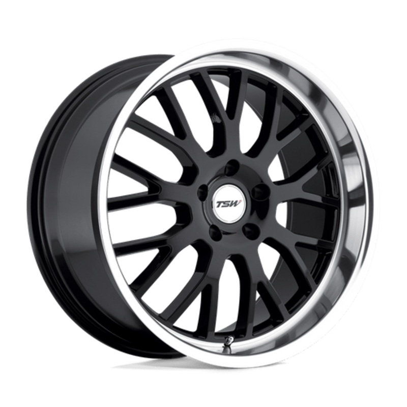 TSW Cast Tremblant 20″ 5×114.3 Gloss Black W/ Mirror Cut Lip